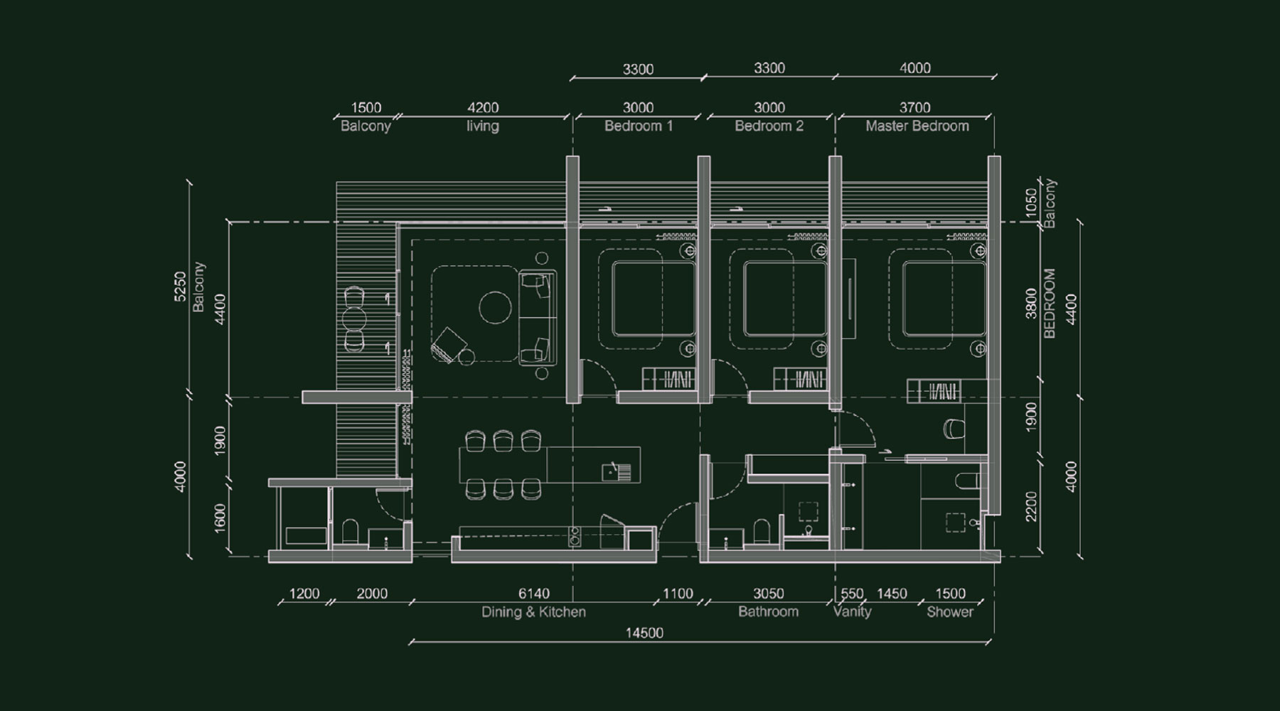 Luxury Condo at Gardens of Eden 3 Bedrooms